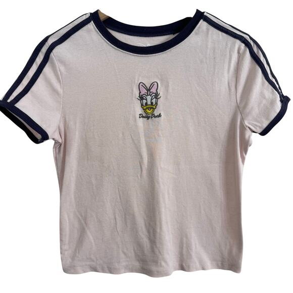 Disney Women's Daisy Duck Short Sleeve Graphic Baby T-Shirt Light Pink Small - Picture 2 of 7